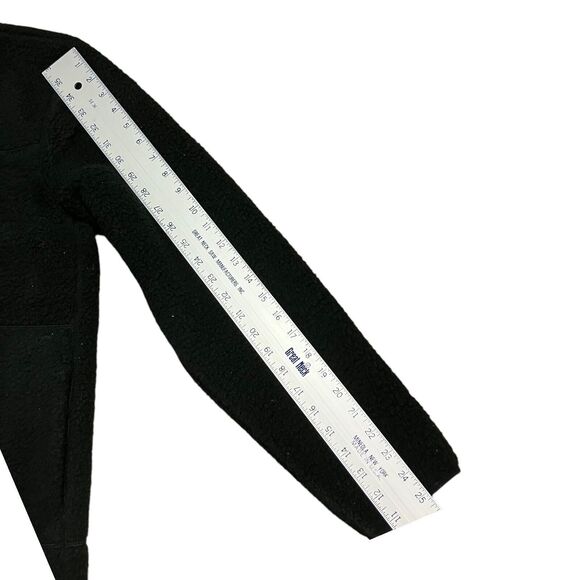 RAINS Heavy Fleece Jacket Adult S Long Black Zip Up Full Boxy Fit Layer Unisex - Picture 9 of 13